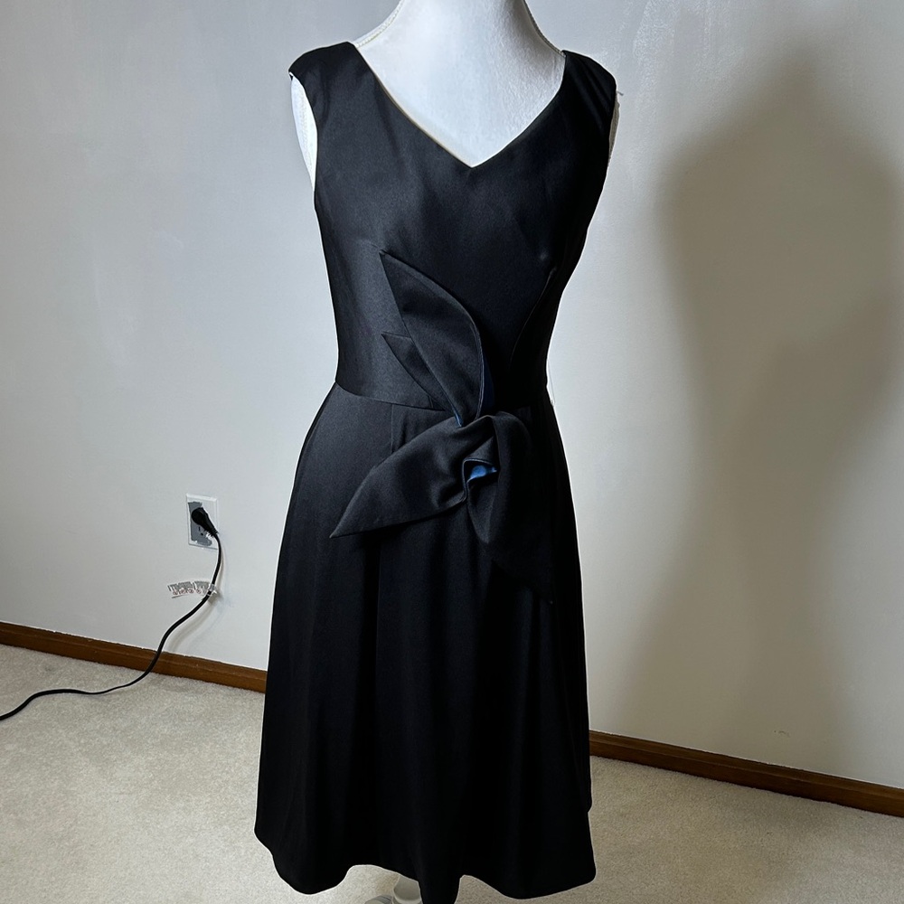 NWT, Kay Unger, Elegant Black Sleeveless Dress